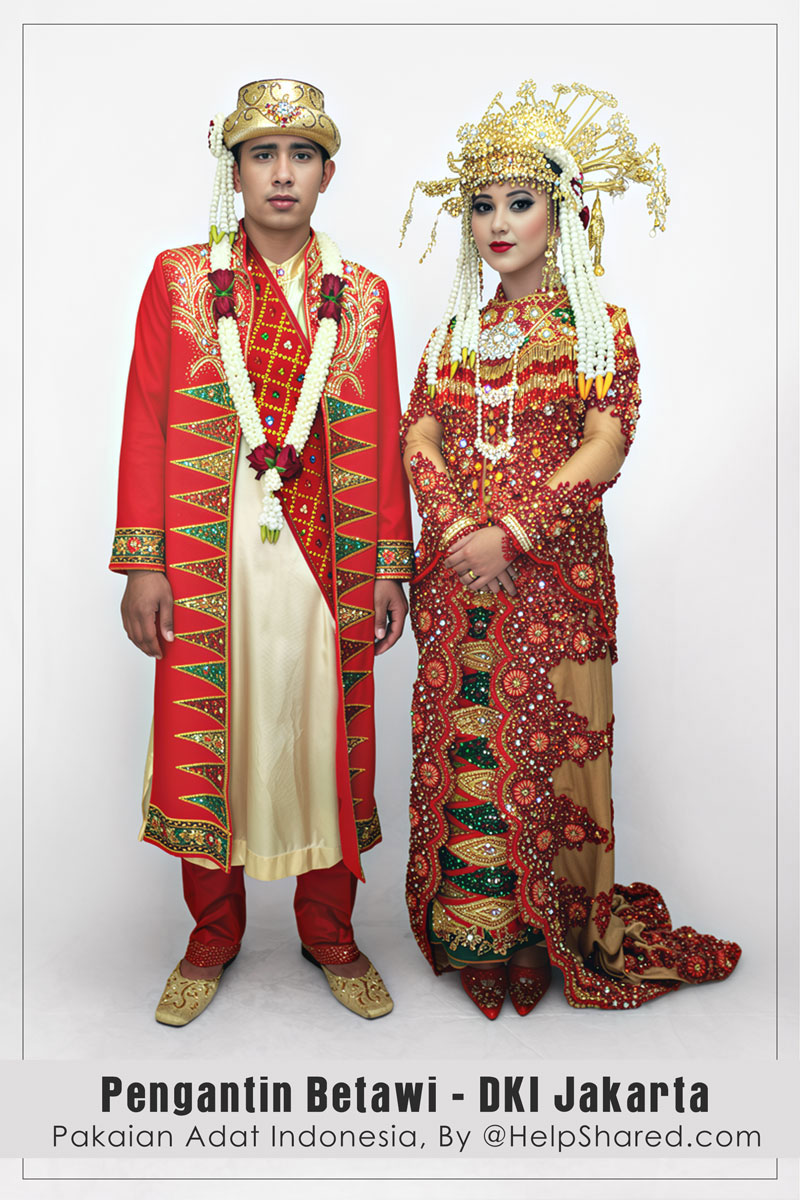 baju-adat-pengantin-betawi-jakarta Pakaian Adat Pengantin Betawi Jakarta