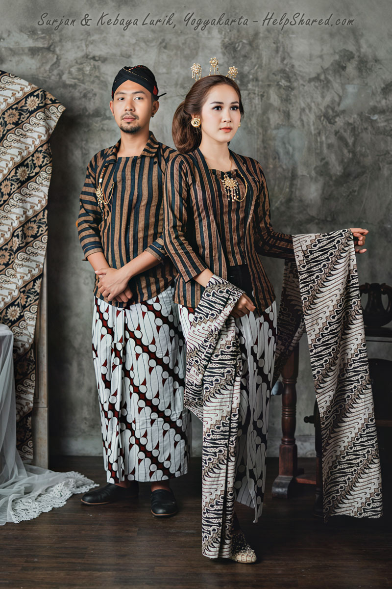 baju-adat-surjan-kebaya-lurik-jogjakarta Pakaian Adat Surjan Kebaya Lurik Jogjakarta