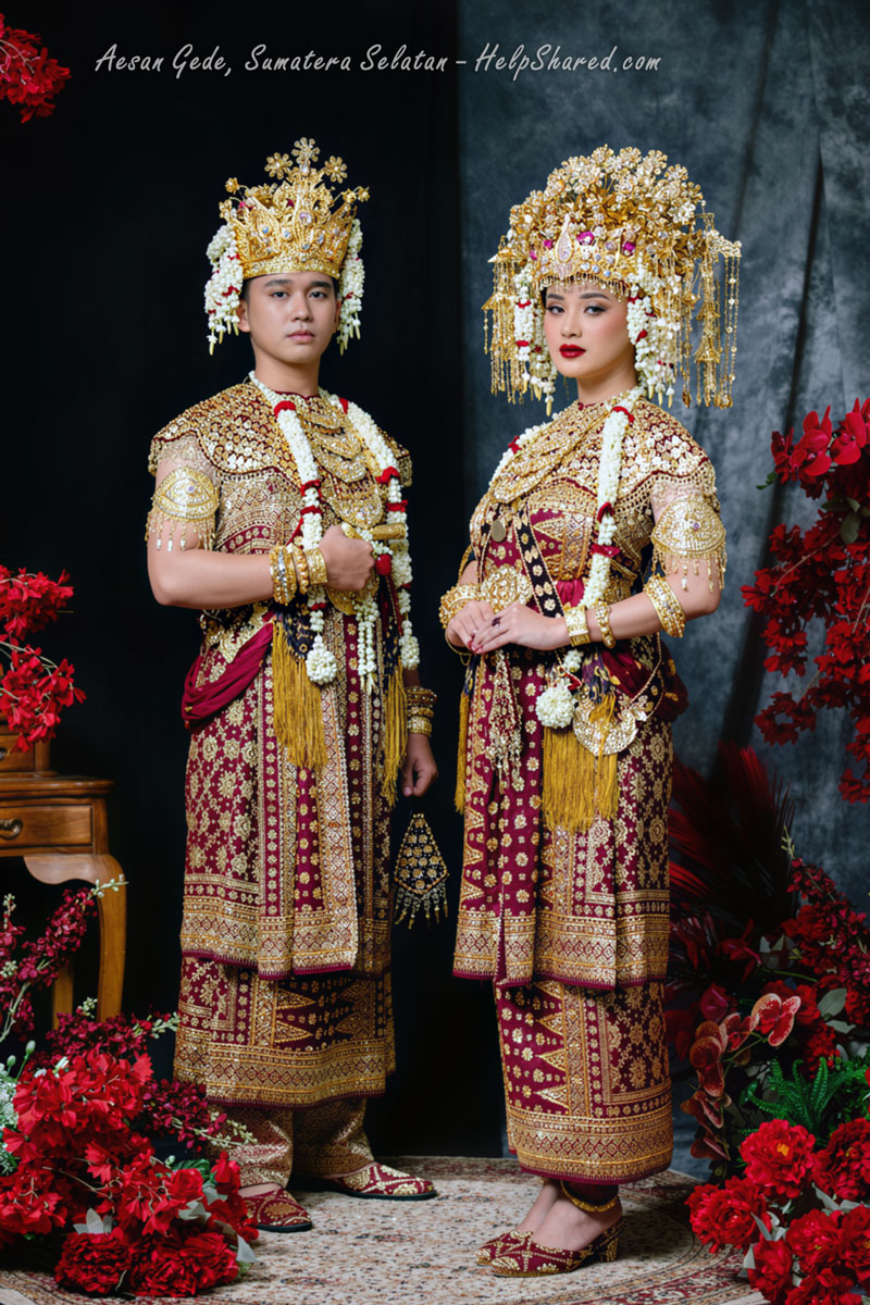 baju-adat-pengantin-aesan-gede Pakaian Adat Pengantin Aesan Gede Sumsel
