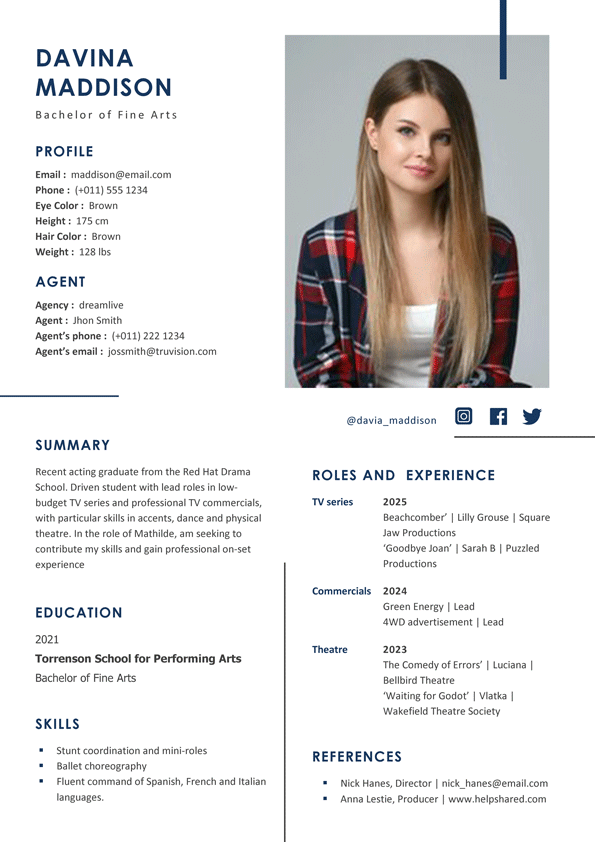 acting resume