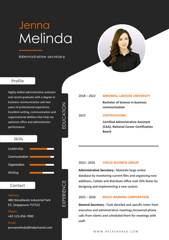 administrative job resume