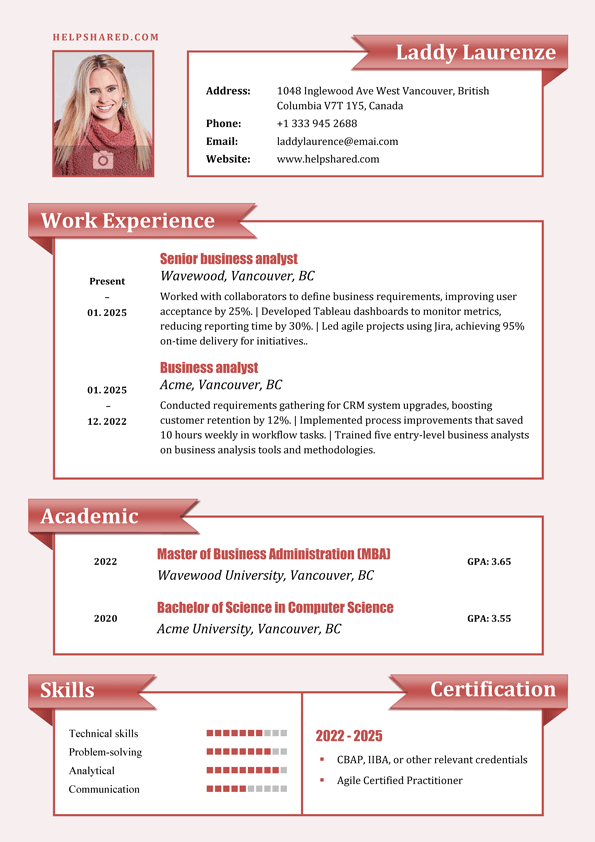 analyst resume