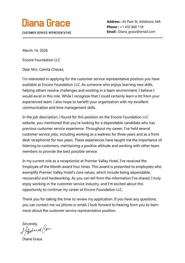 basic cover letter