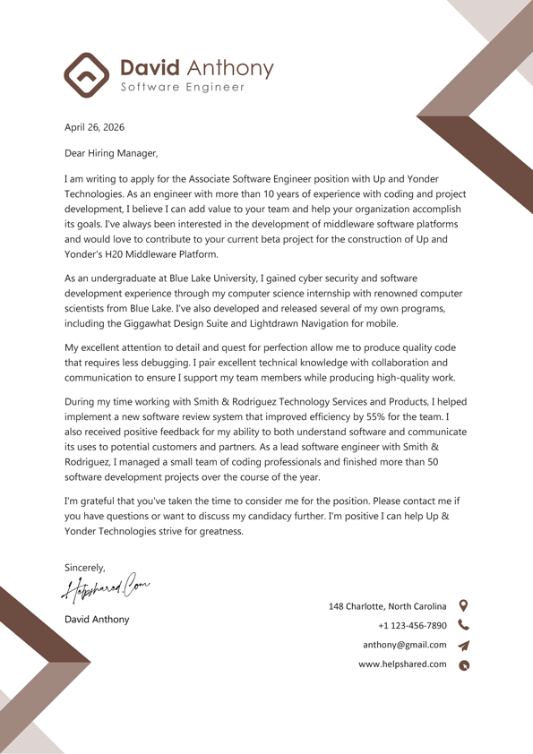 engineer cover letter