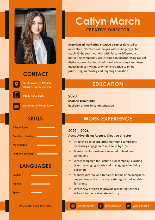 creative director resume