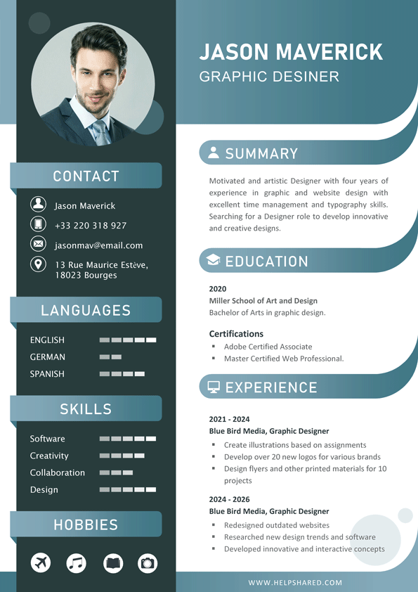 designer resume example