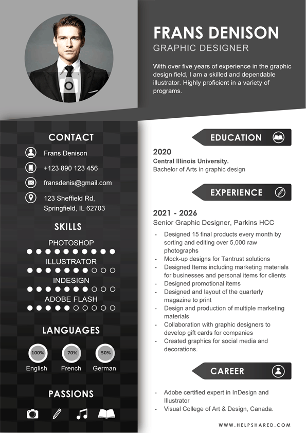 designer resume template