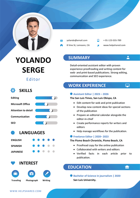 editor resume