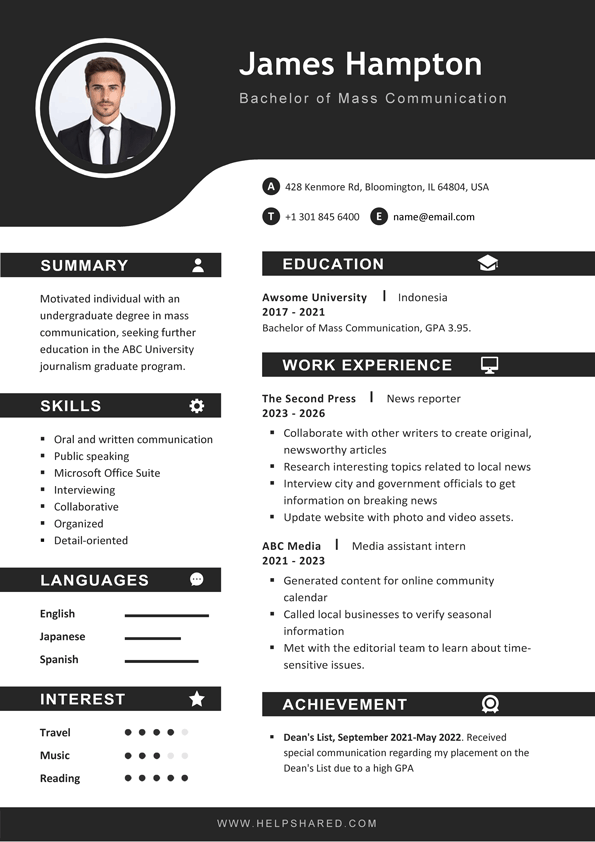 graduate student resume