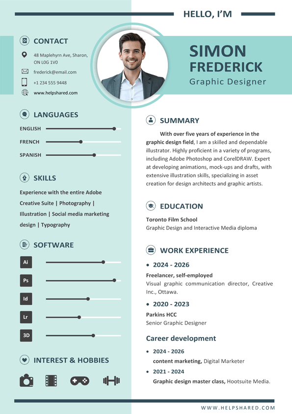 graphic designer resume