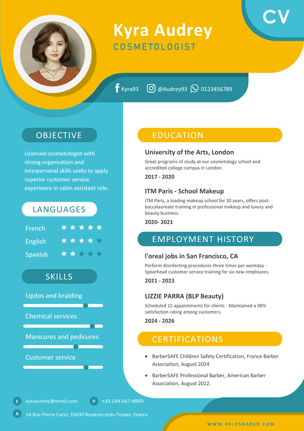 healthcare job resume