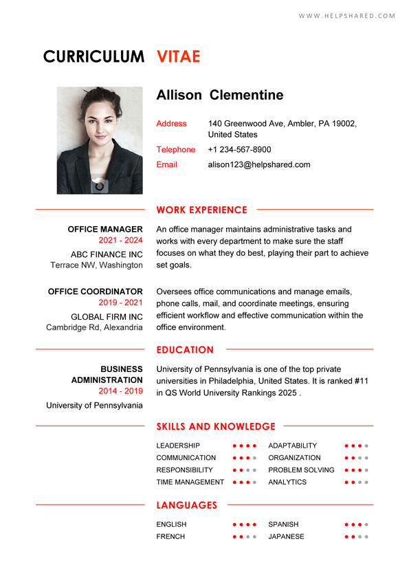 management resume