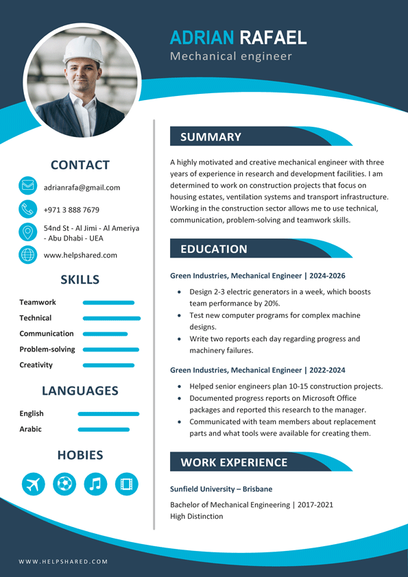 mechanical engineer resume