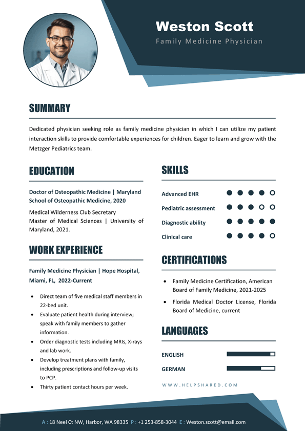 medical resume