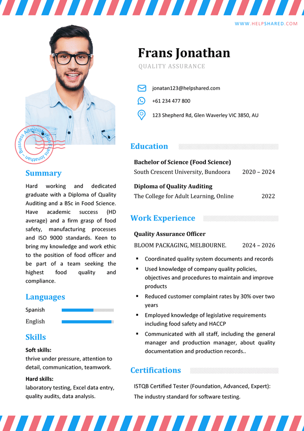 quality assurance resume
