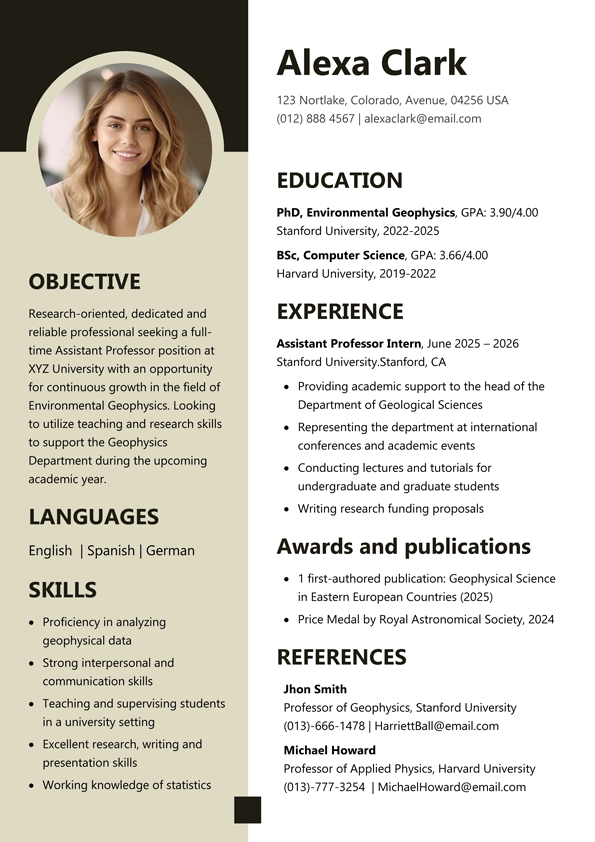 resume fresher assistant professor resume fresher assistant professor