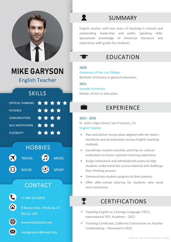 teacher resume