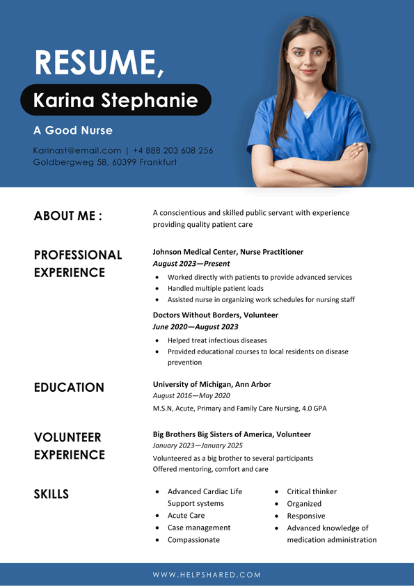 volunteer resume